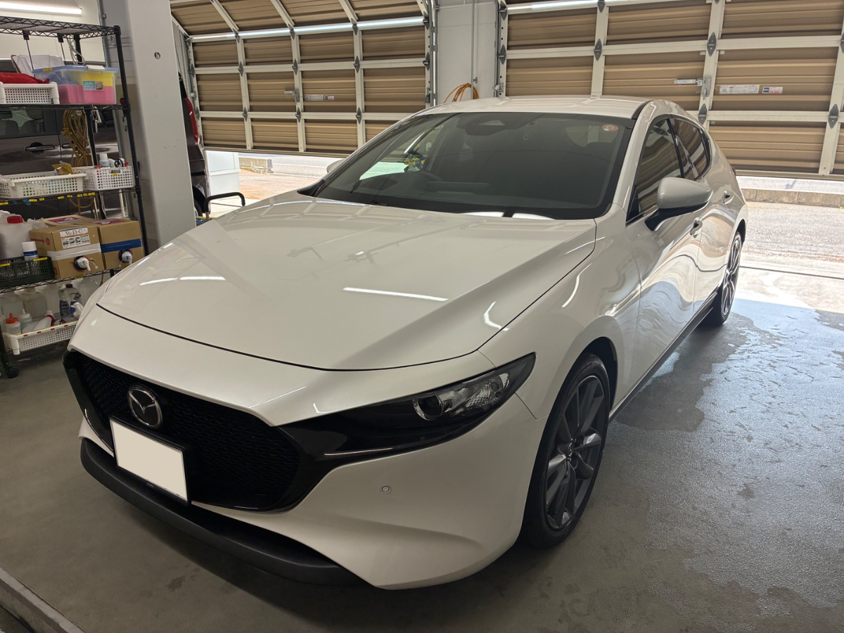 施工後の車