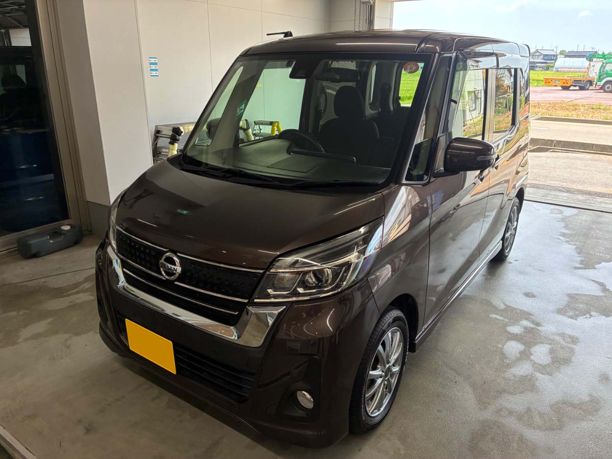施工後の車