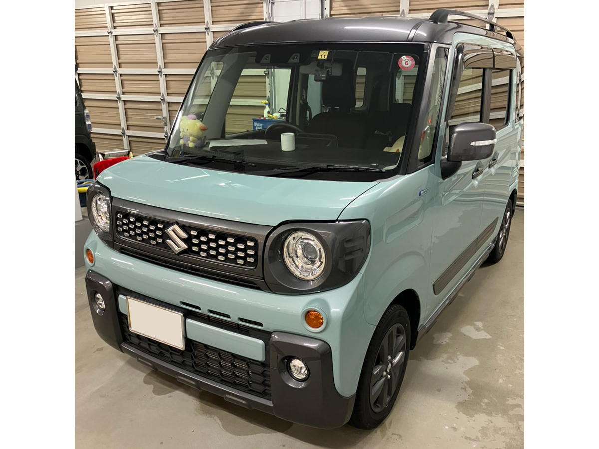 施工後の車
