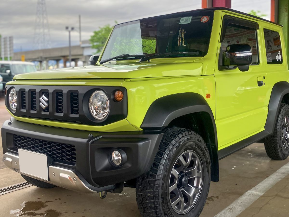 施工後の車